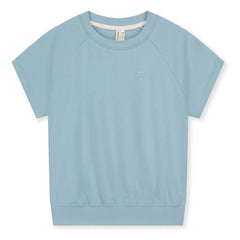 Gray Label - Organik pamuk kısa kollu sweatshirt | Açık mavi