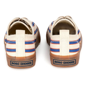 Bobo Choses - Gestreifte Schnürsneaker | Blau