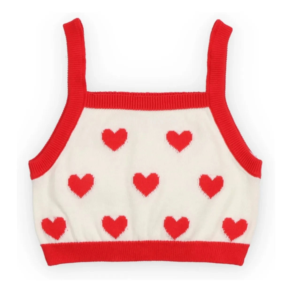 the new society - Maqui Hearts Jacquard-Top | Weiß
