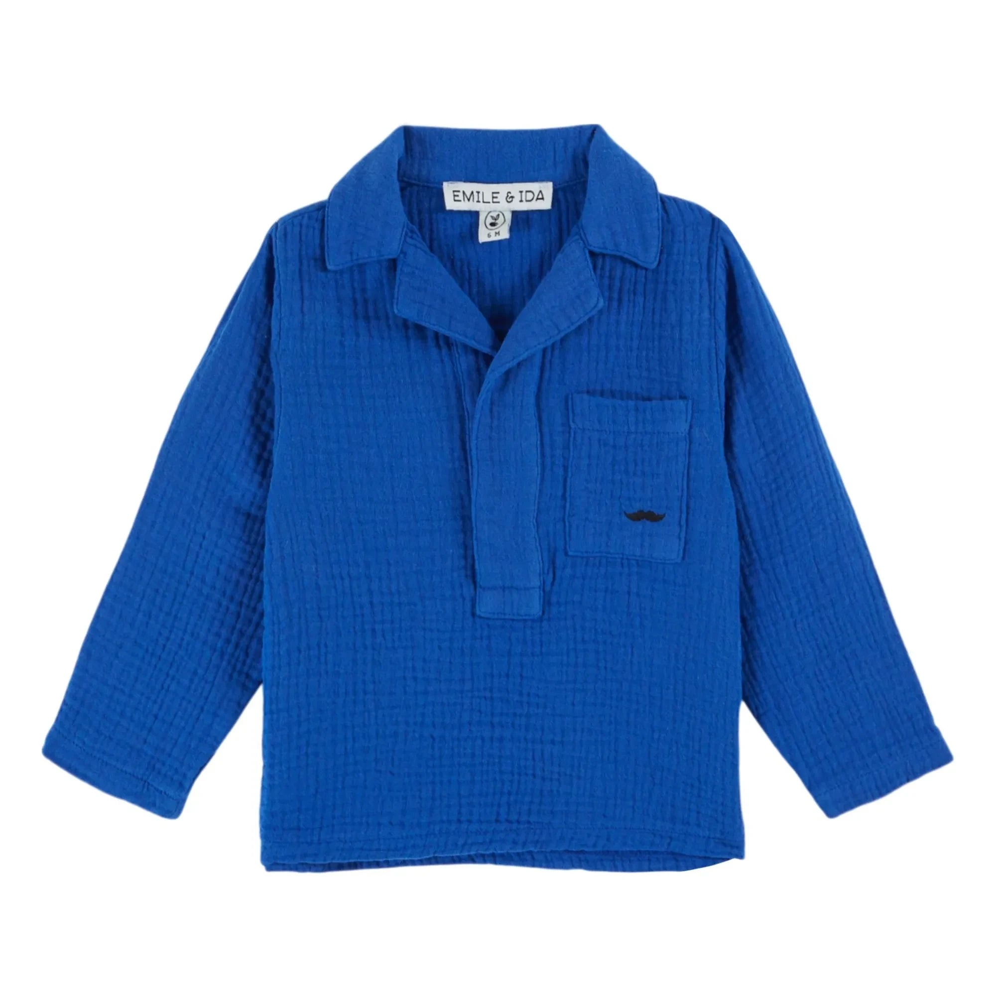 Emile et Ida - Kurta Cotton Gauze Cloth | Royal Blue