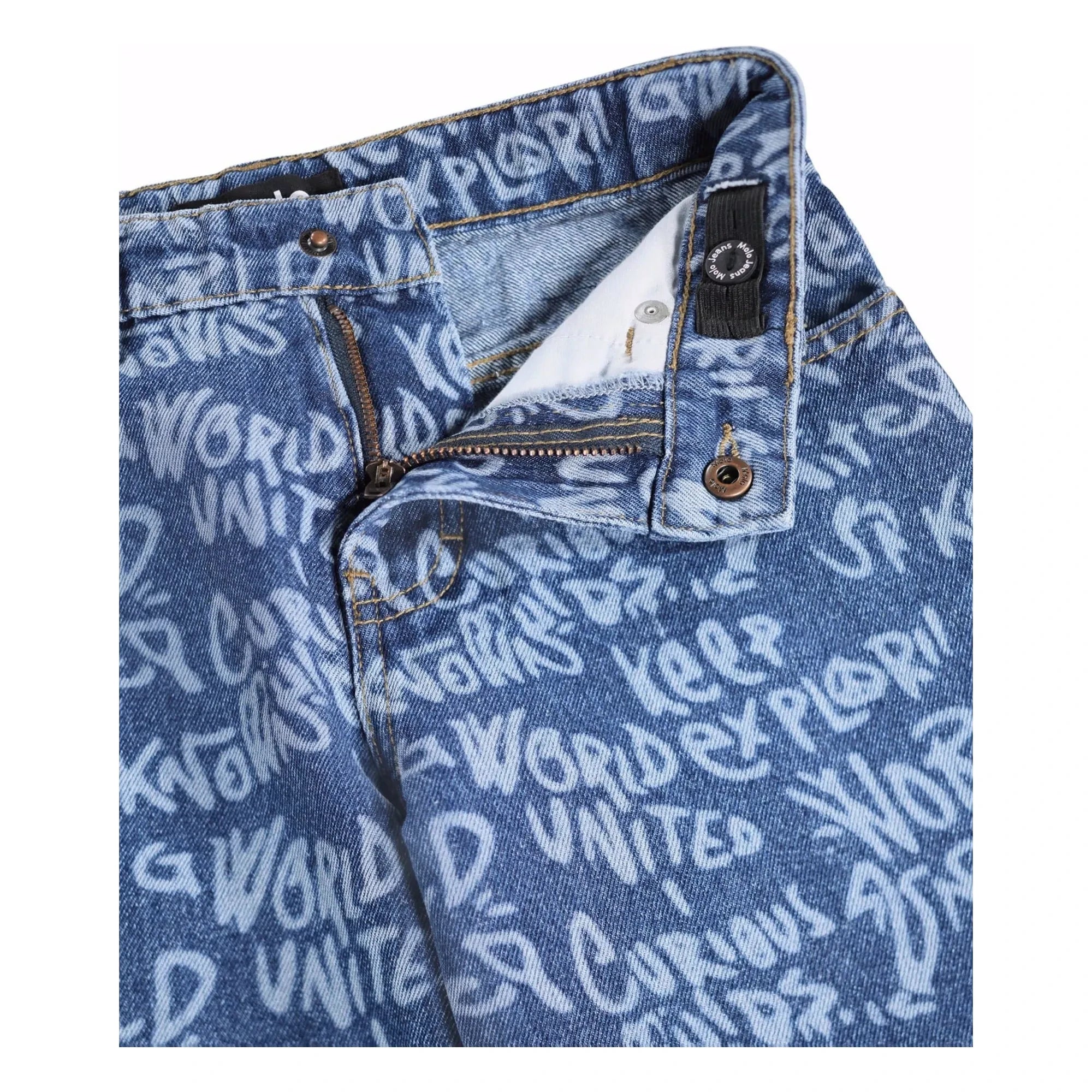 Molo - Aiden Organik Pamuk Graffiti Jean | Mavi