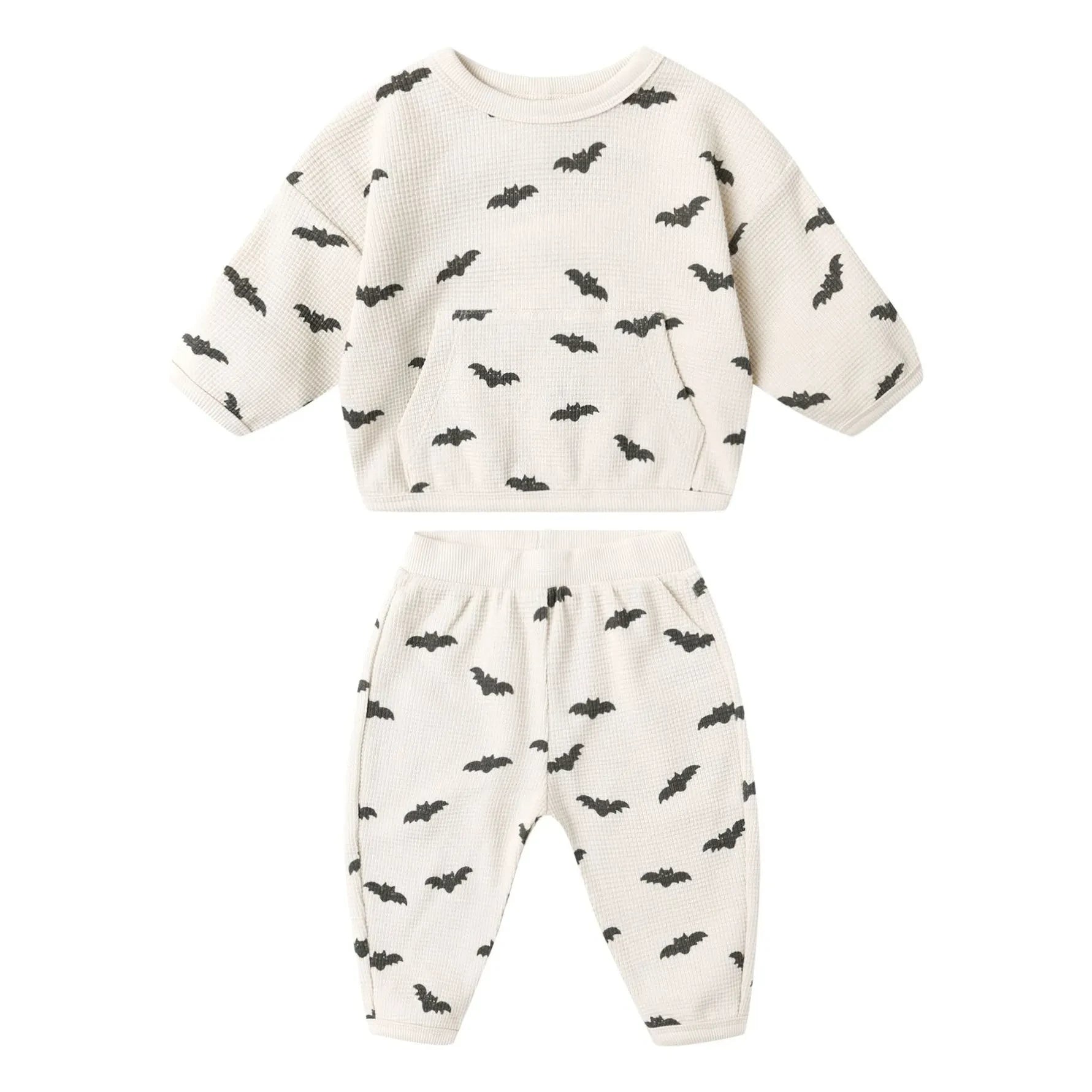 Quincy Mae - Bats Organik Pamuklu Sweatshirt ve Jogger Takım | Ecru
