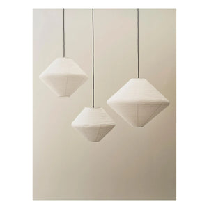Hay - Diamant Papier-Pendelleuchte | Weiß