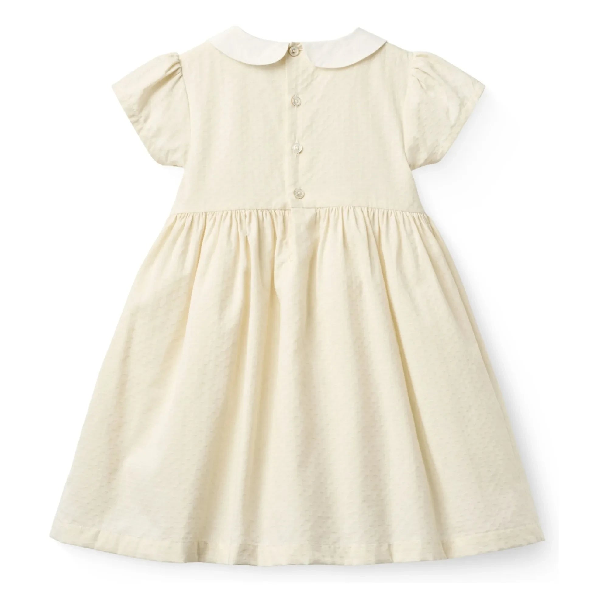 Copenhagen Colors - Gathered Collar Dress Organic Cotton | Cream