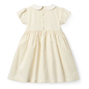 Copenhagen Colors - Gathered Collar Dress Organic Cotton | Cream