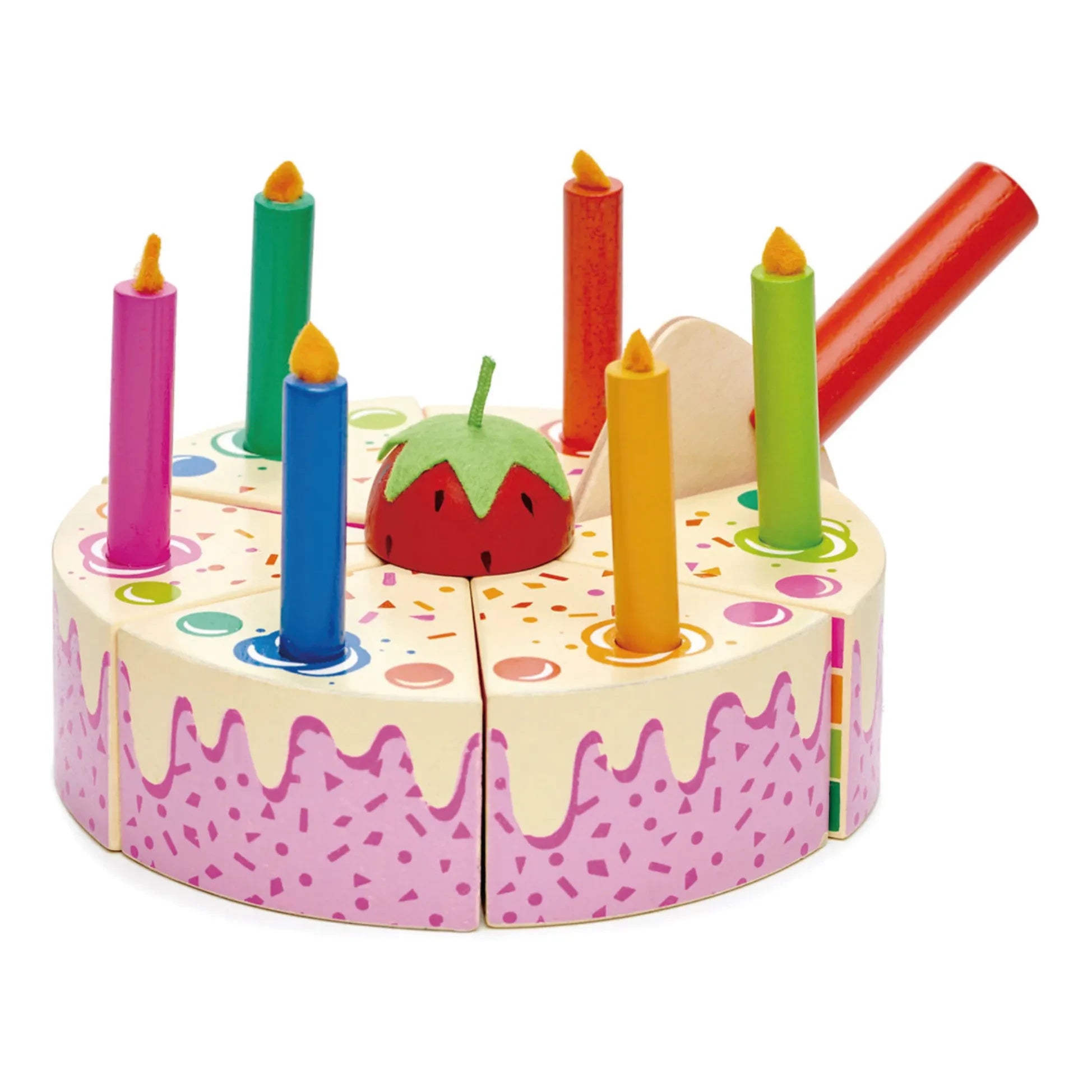 Tender Leaf Toys – Regenbogen-Geburtstagstorte aus Holz