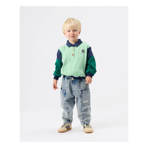 Goldie + Ace - Rugby Polo Collar Sweatshirt | Green
