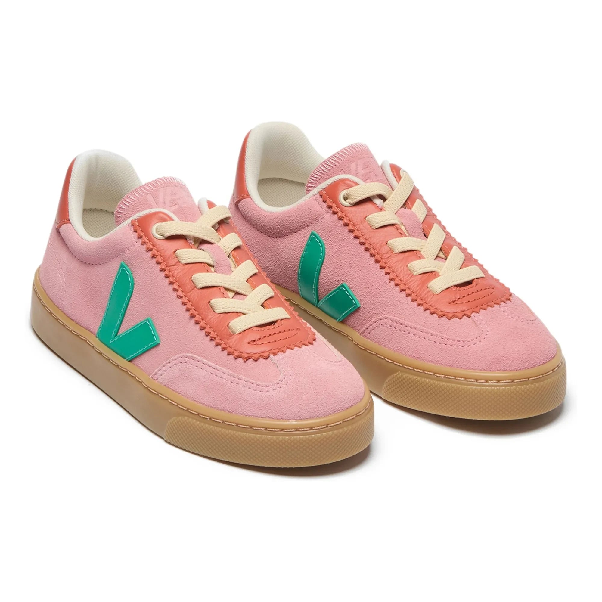 Veja - Veja x Jelly Mallow Küçük Volley Süet Bağcıklı Sneaker | Pembe