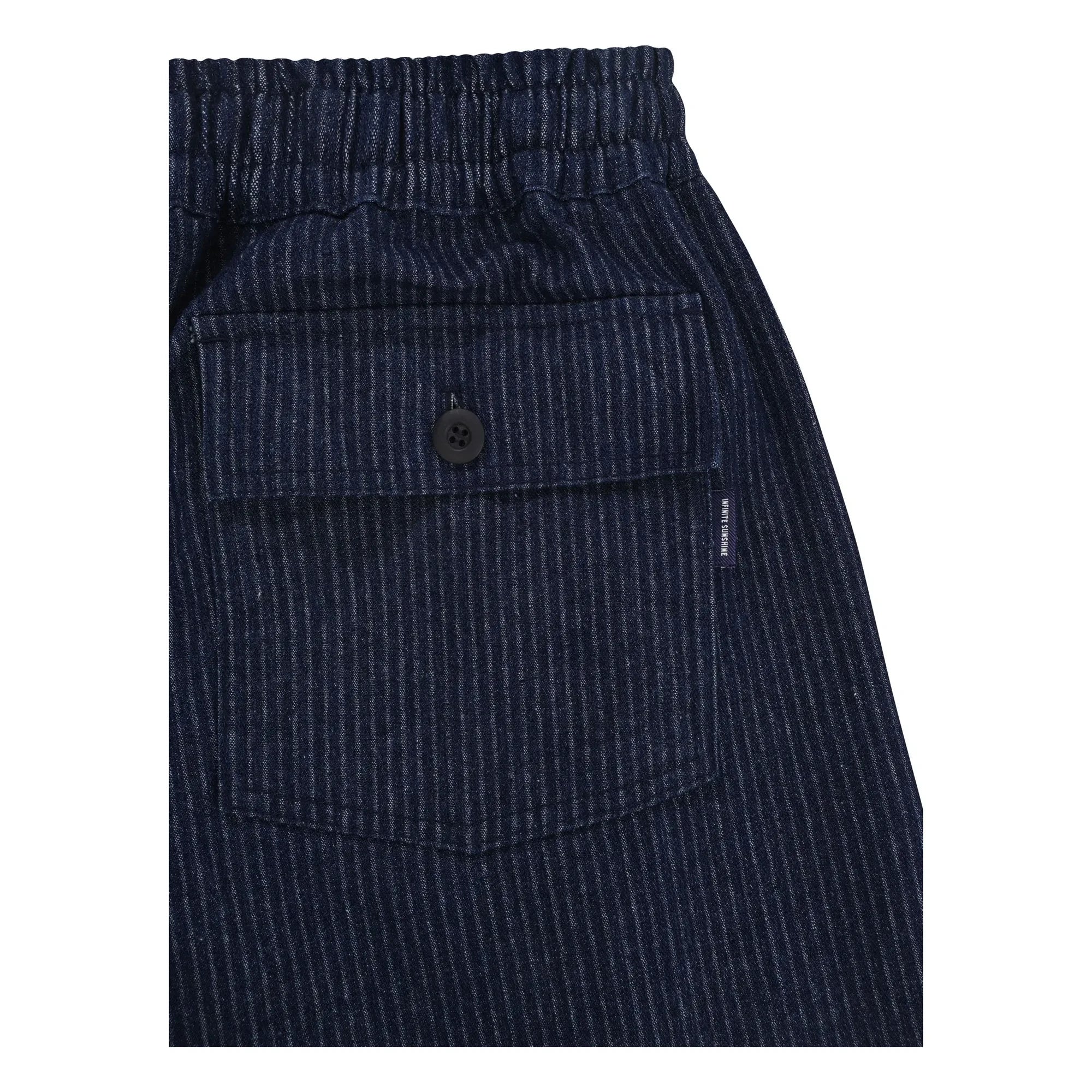 Kappy - Tired Denim Striped Trousers | Indigo