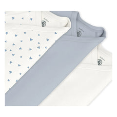 Petit Bateau - 3-Pack Organic Cotton Heart Cross Sizes | White
