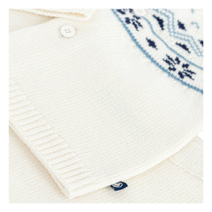 Petit Bateau - Wool Cardigan and Pants Set | Ecru