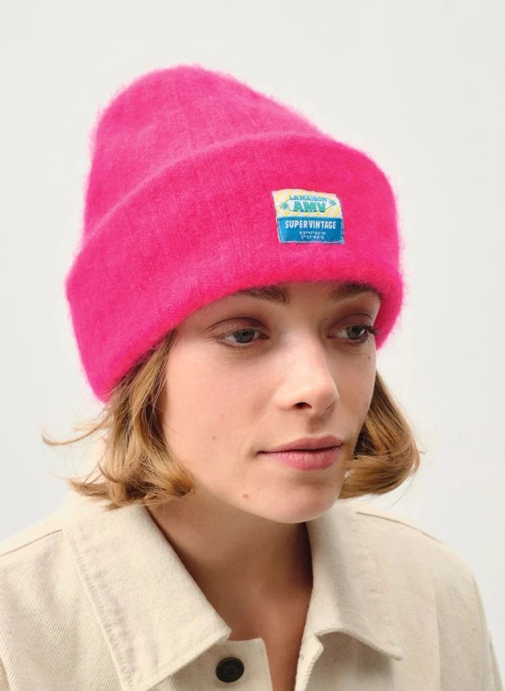 American Vintage - Vitow Yün ve Alpaka Bere | Floresan pembe