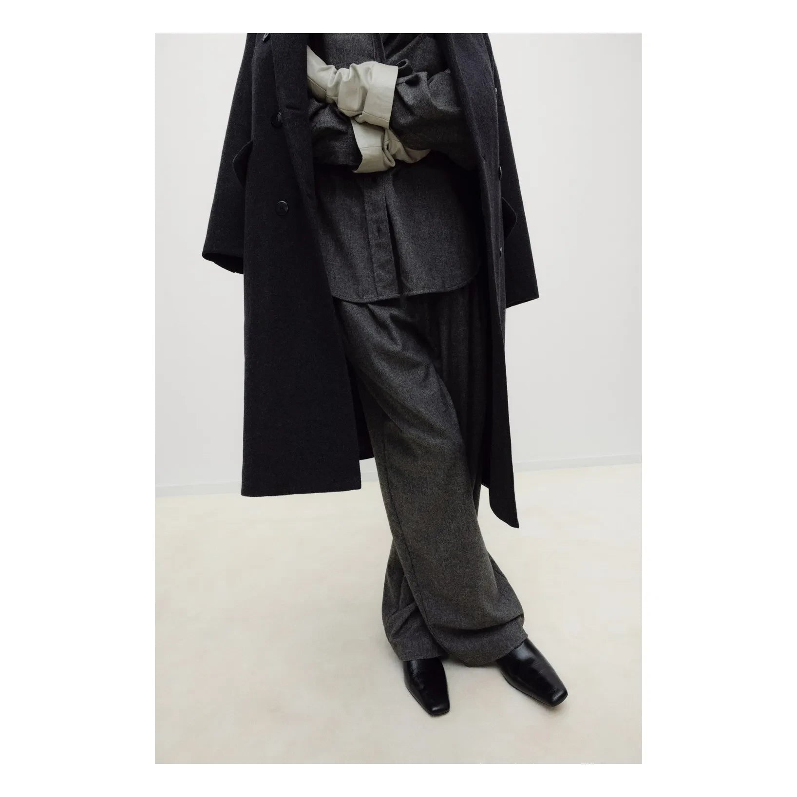 the new society - Gri Opal Yün Pantolon
