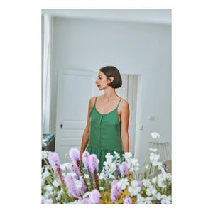 Poudre Organic - Celosie elbise | Orman Yeşili