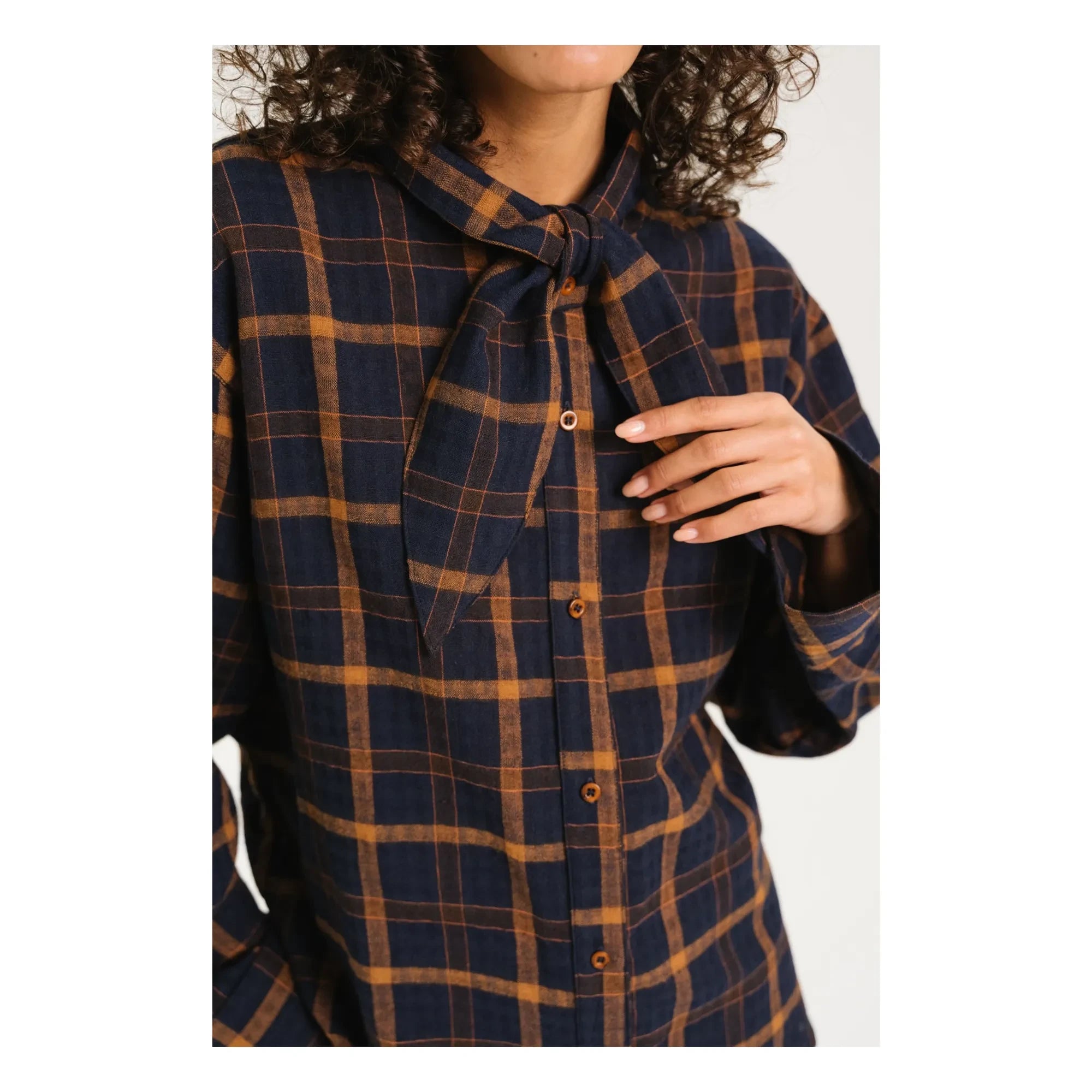 Sacrécoeur - Charlie scarf shirt | كحلي