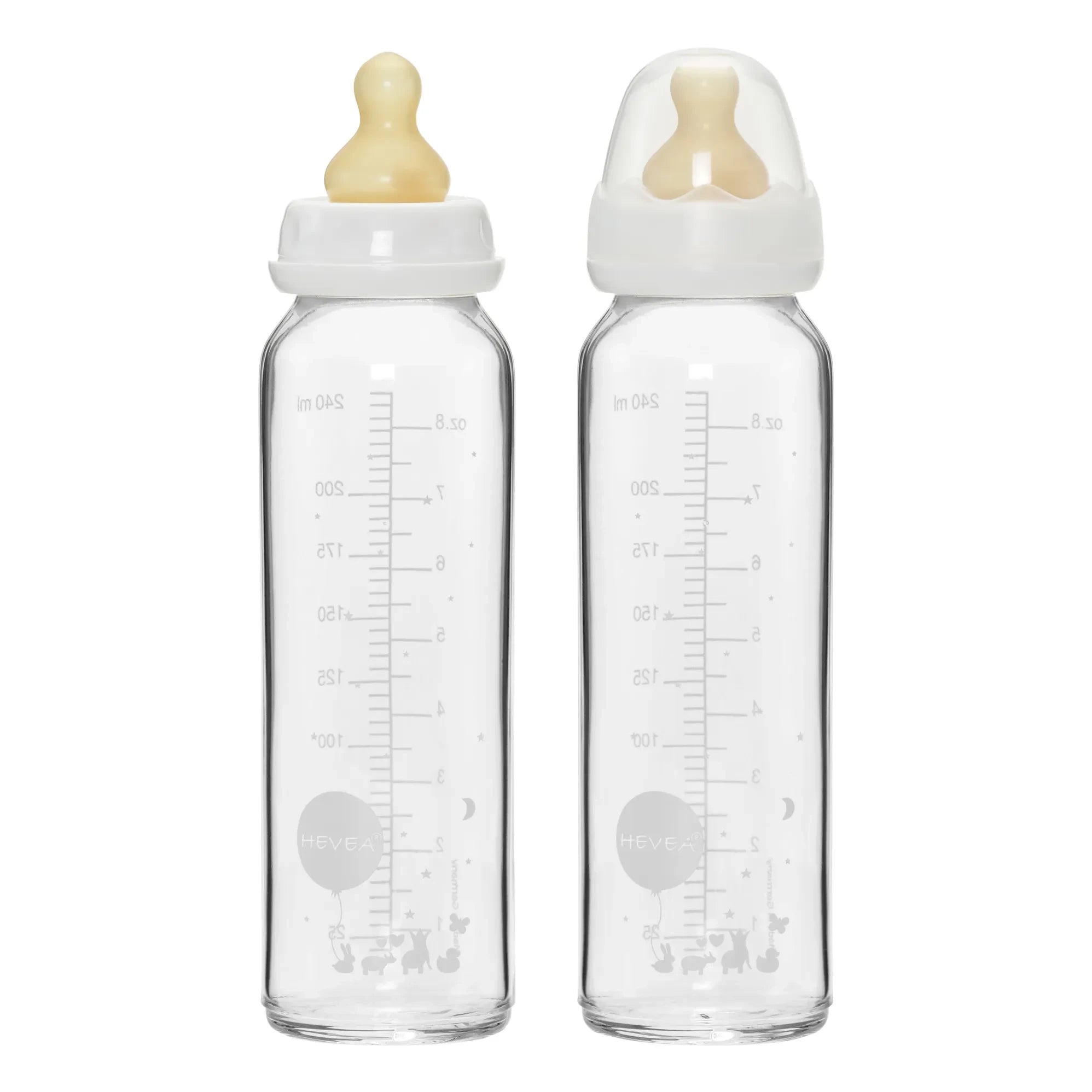 Hevea - Baby-Glasflasche 240 ml - 2er-Set