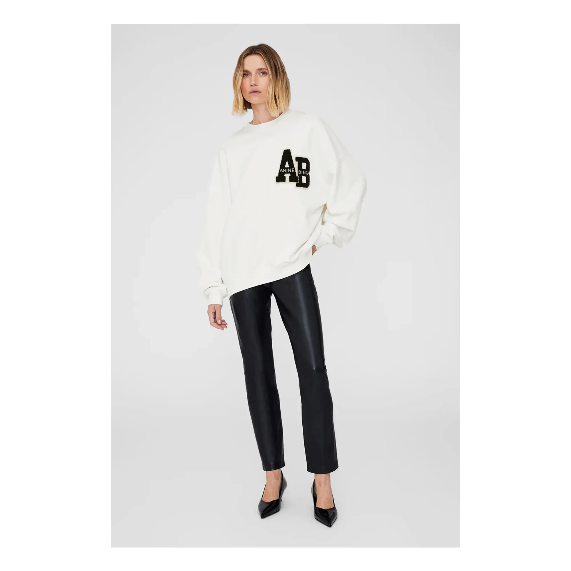 Anine Bing – Miles Letterman Sweatshirt | Off-White