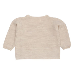 Copenhagen Colors - Heather Beige Merino Wool Double Button Cardigan