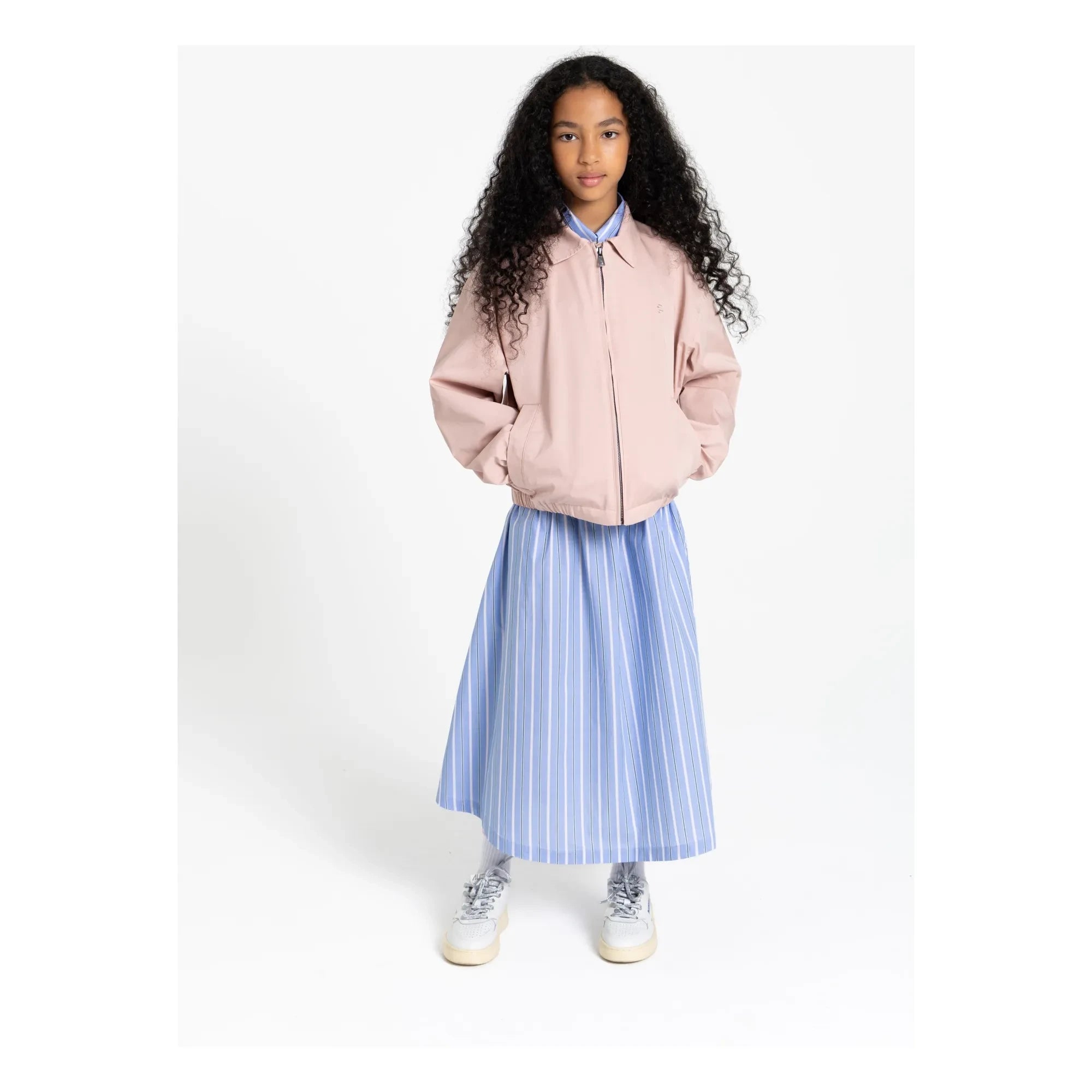 Finger in the nose - Striped Lina Skirt | Steel