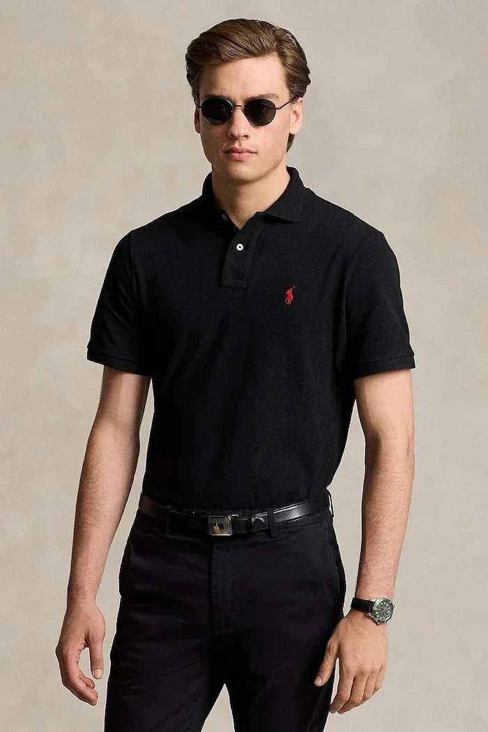 Polo Ralph Lauren BASIC MESH Pamuklu Polo Yaka Tişört