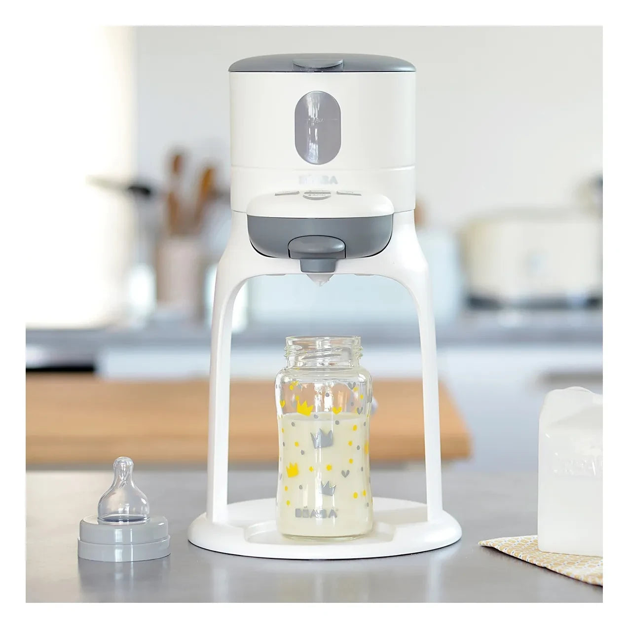 Béaba - Bib'expresso ® Sterilizer: 3-in-1 Baby Bottle Prep | White