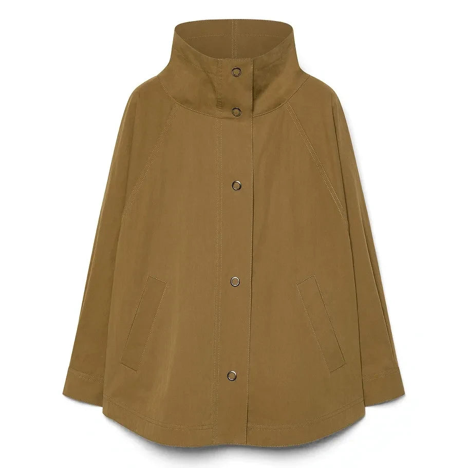 Pomandère - Baumwoll-Cape-Jacke | Kamel
