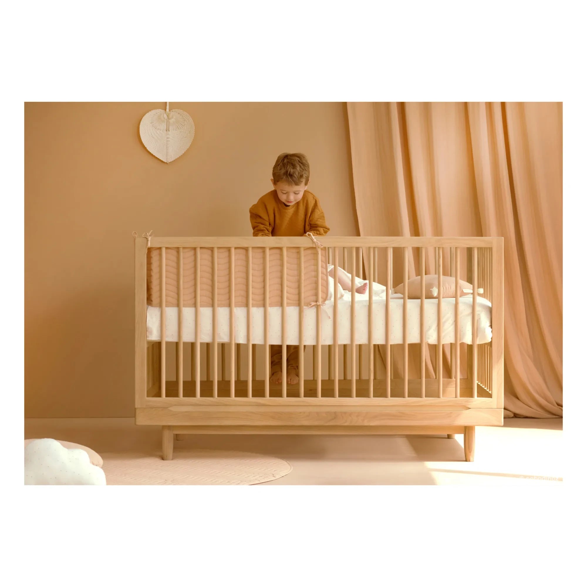 Nobodinoz - Pure Convertible Baby Crib 70x140 cm | Oak