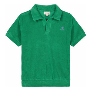 We Are Kids - Polo Léonard Organic Sponge | Chrome Green