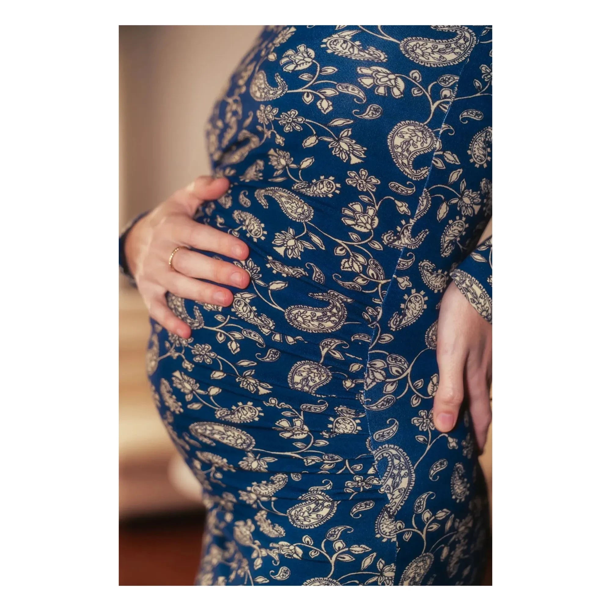 Paloma Collection - Thelma Bandana Hamile Elbise | Mavi