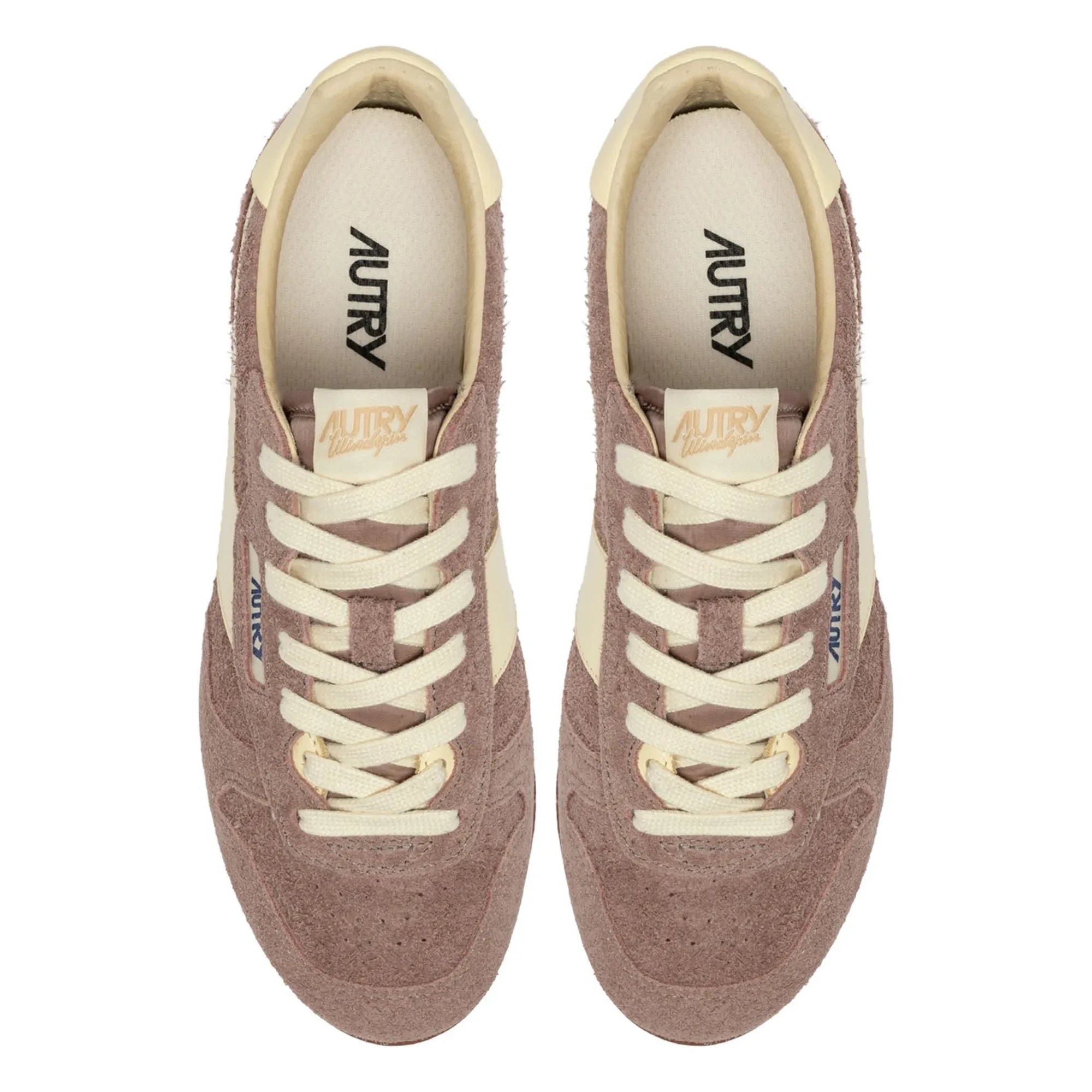 Autry - Windspin Low Two-Tone Suede and Leather Sneakers | Powder Pink