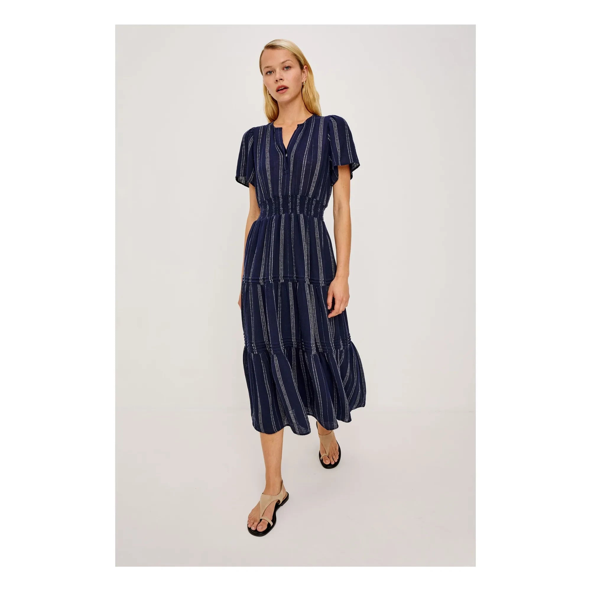 Rails - Cannes Gestreiftes Kleid | Marineblau