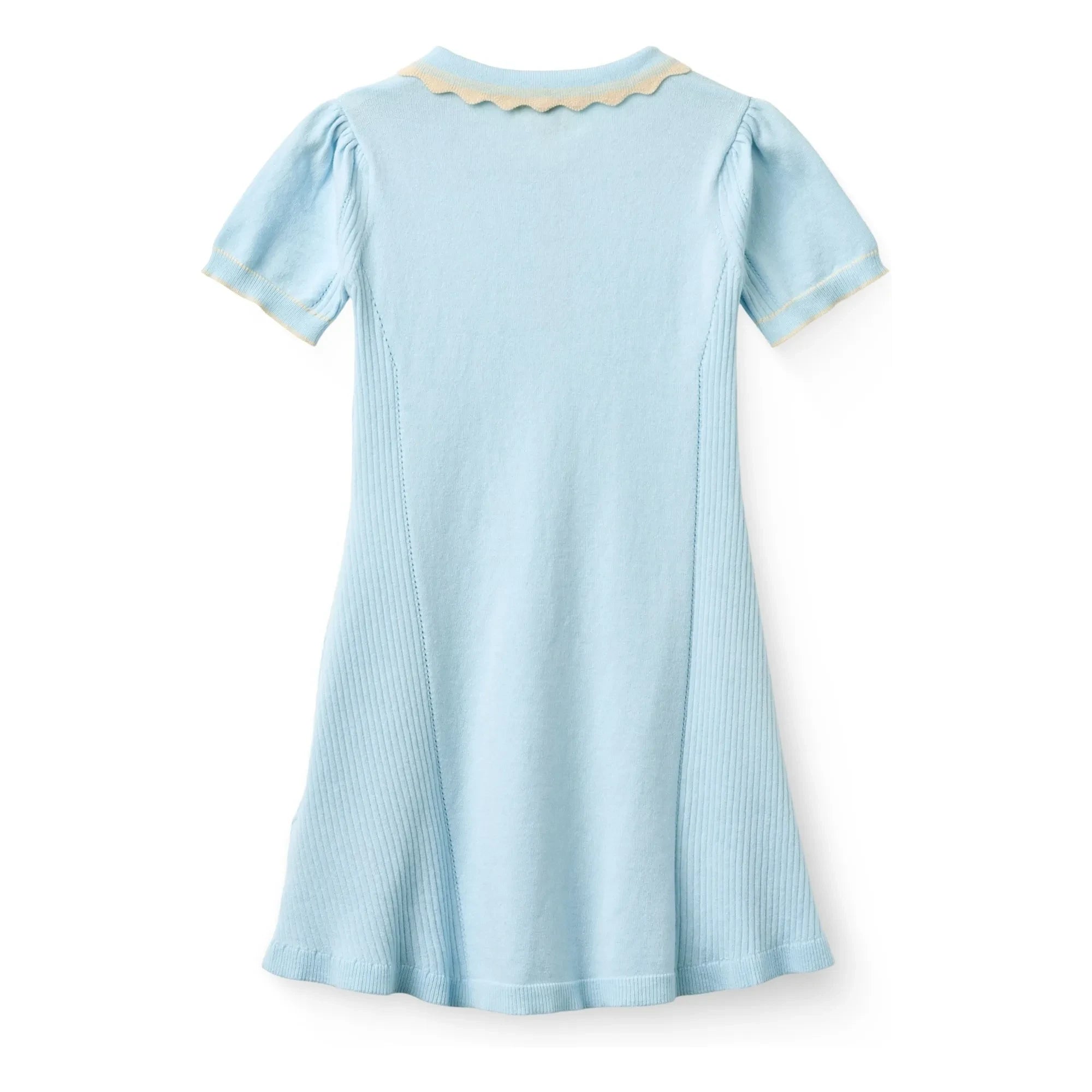 Copenhagen Colors - Organic Cotton Houndstooth Dress | Ice Blue