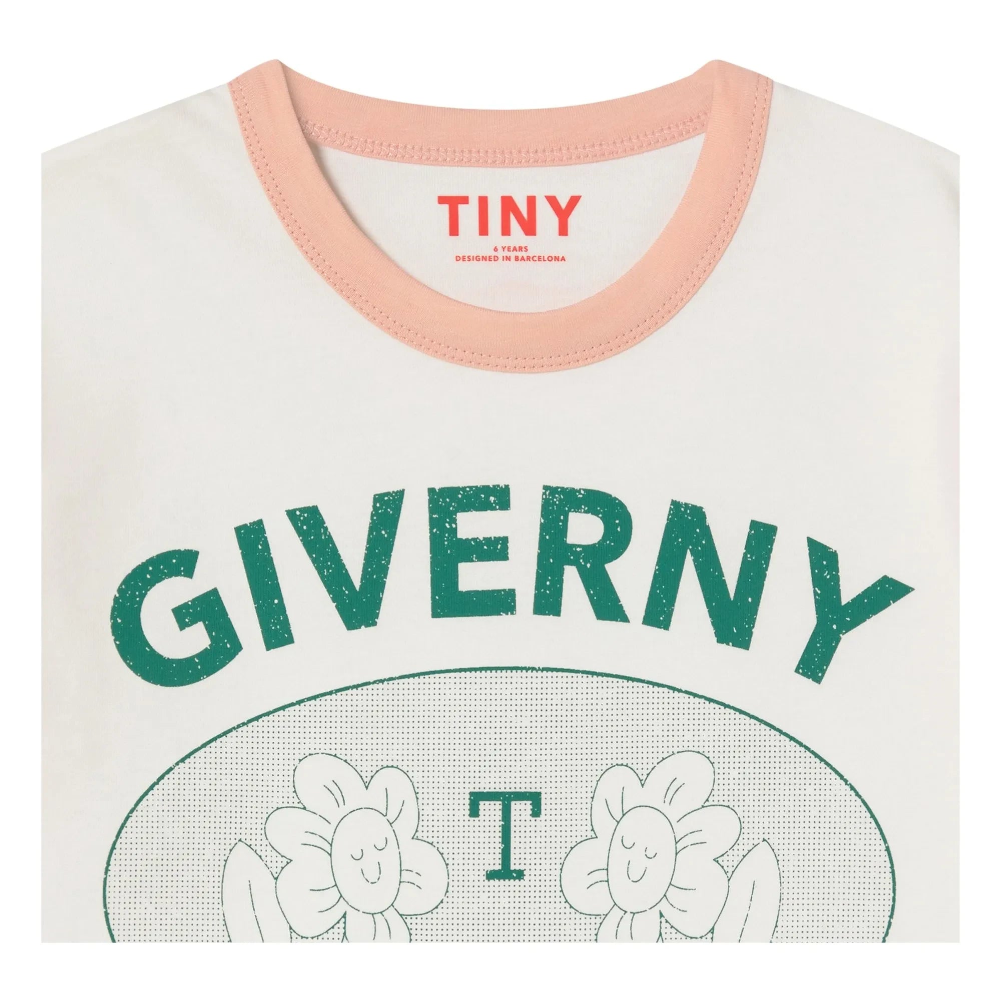 Tinycottons - Giverny Colour Blocked Organic Cotton T-Shirt | Powder Pink
