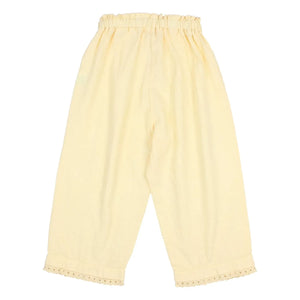 Búho - Organic Cotton Lace Pants | Yellow
