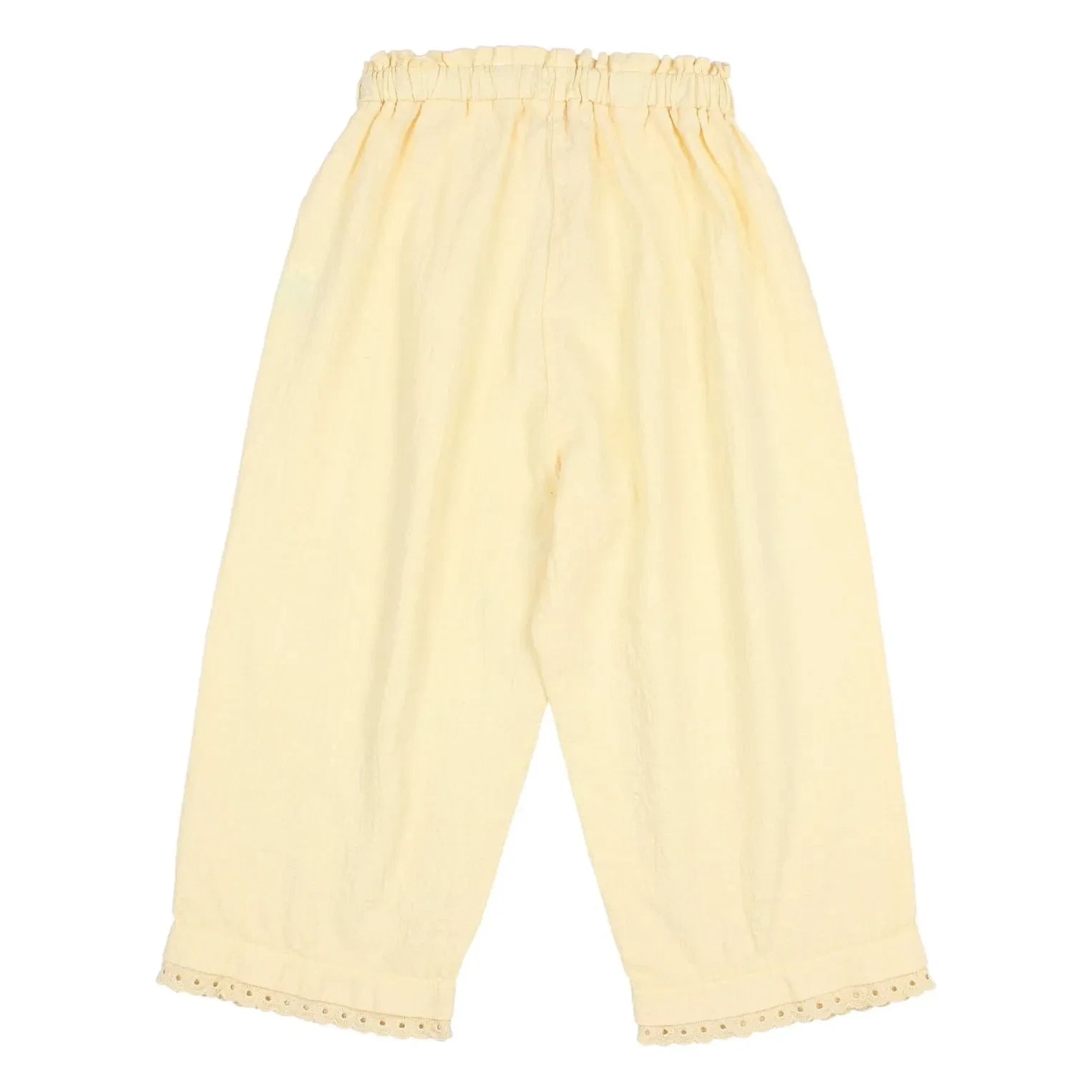 Búho - Organic Cotton Lace Pants | Yellow