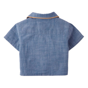 Gingersnaps - Steven İşlemeli Banana Chambray Gömlek | Mavi