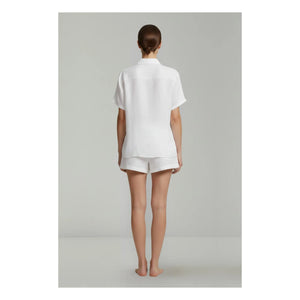 Vanessa Sposi - Short-Sleeve Linen Daily Shirt | Ivory