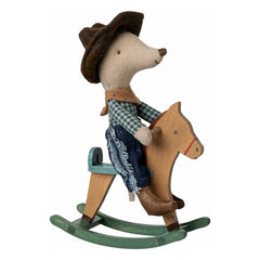Maileg - Küçük kardeş fare Kovboy ve atı