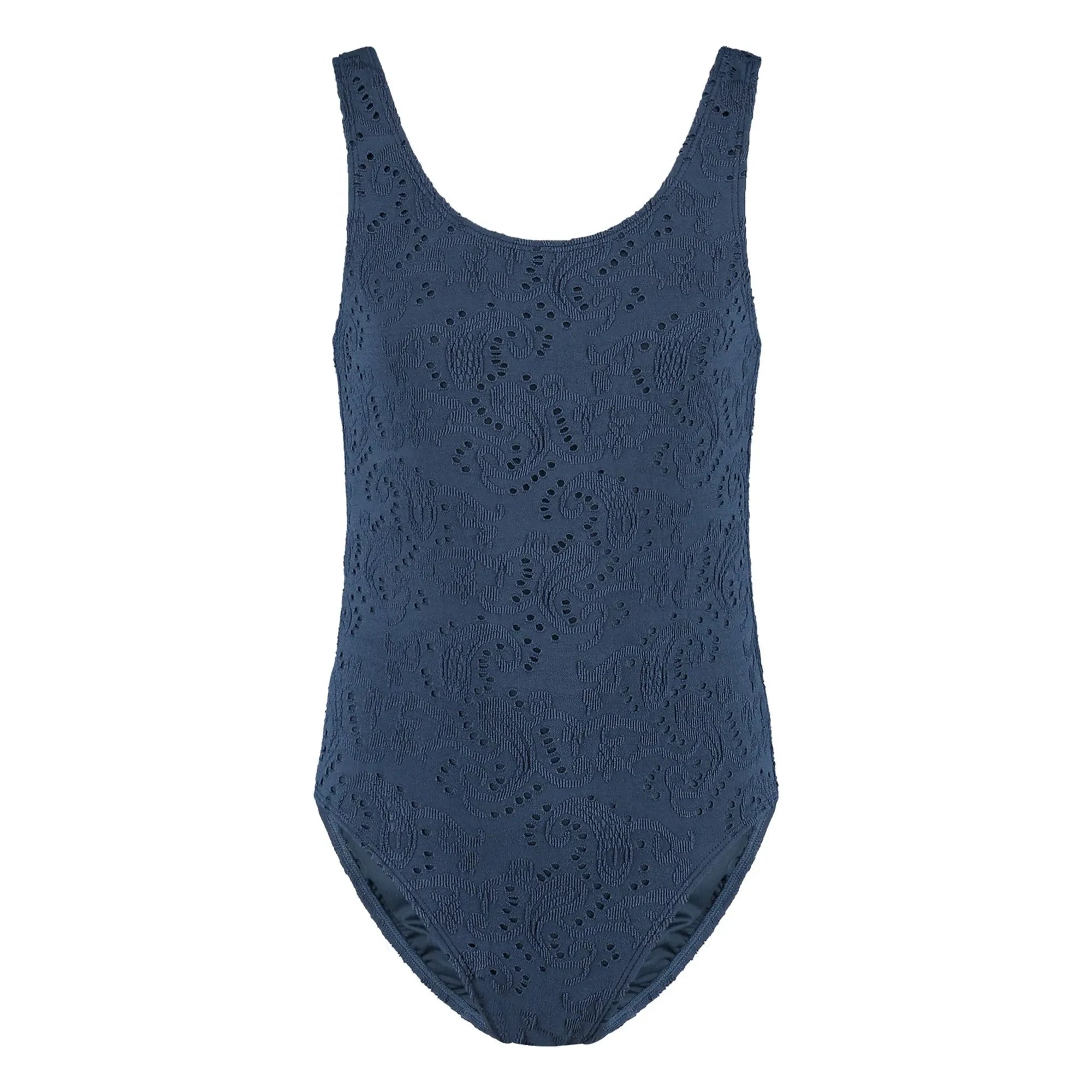 Beachlife - Recycled Fiber Embroidered Swimwear | Midnight Blue