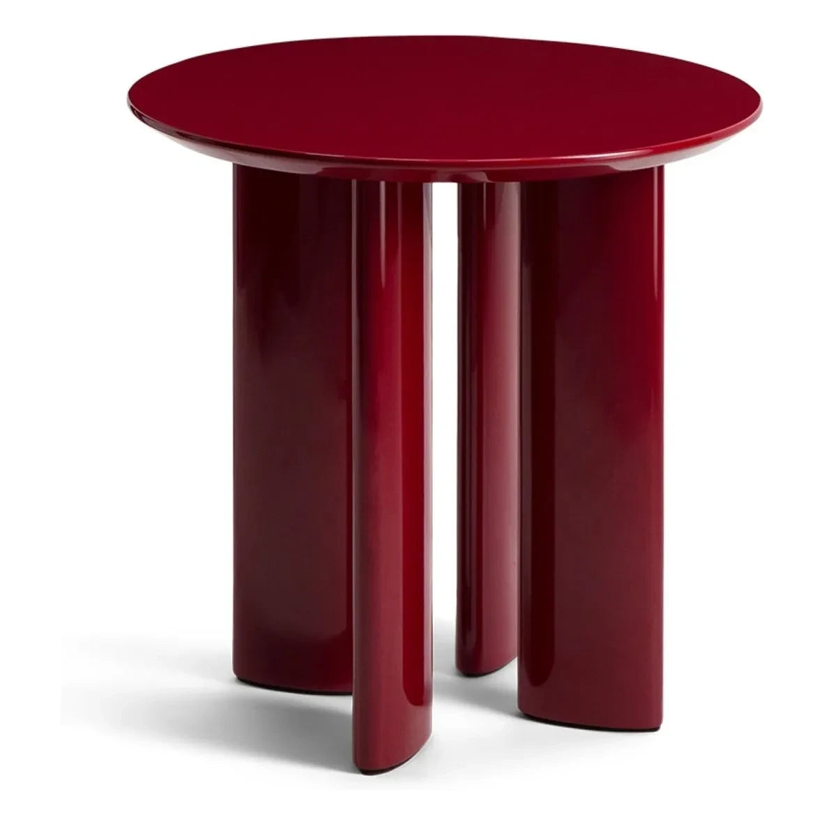 The Socialite Family - Beech wood side table with Carlotta lacquer paint | Burgundy