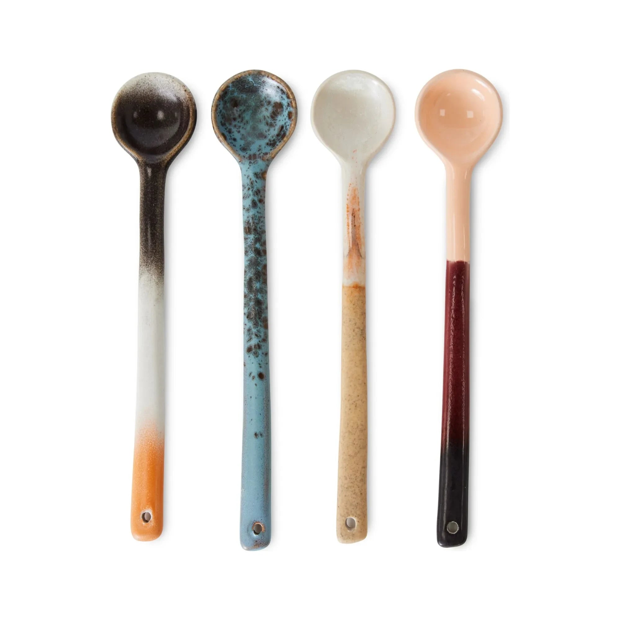 HKliving - Taş çömlek kaşıklar - 4'lü set