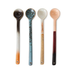 HKliving - Taş çömlek kaşıklar - 4'lü set