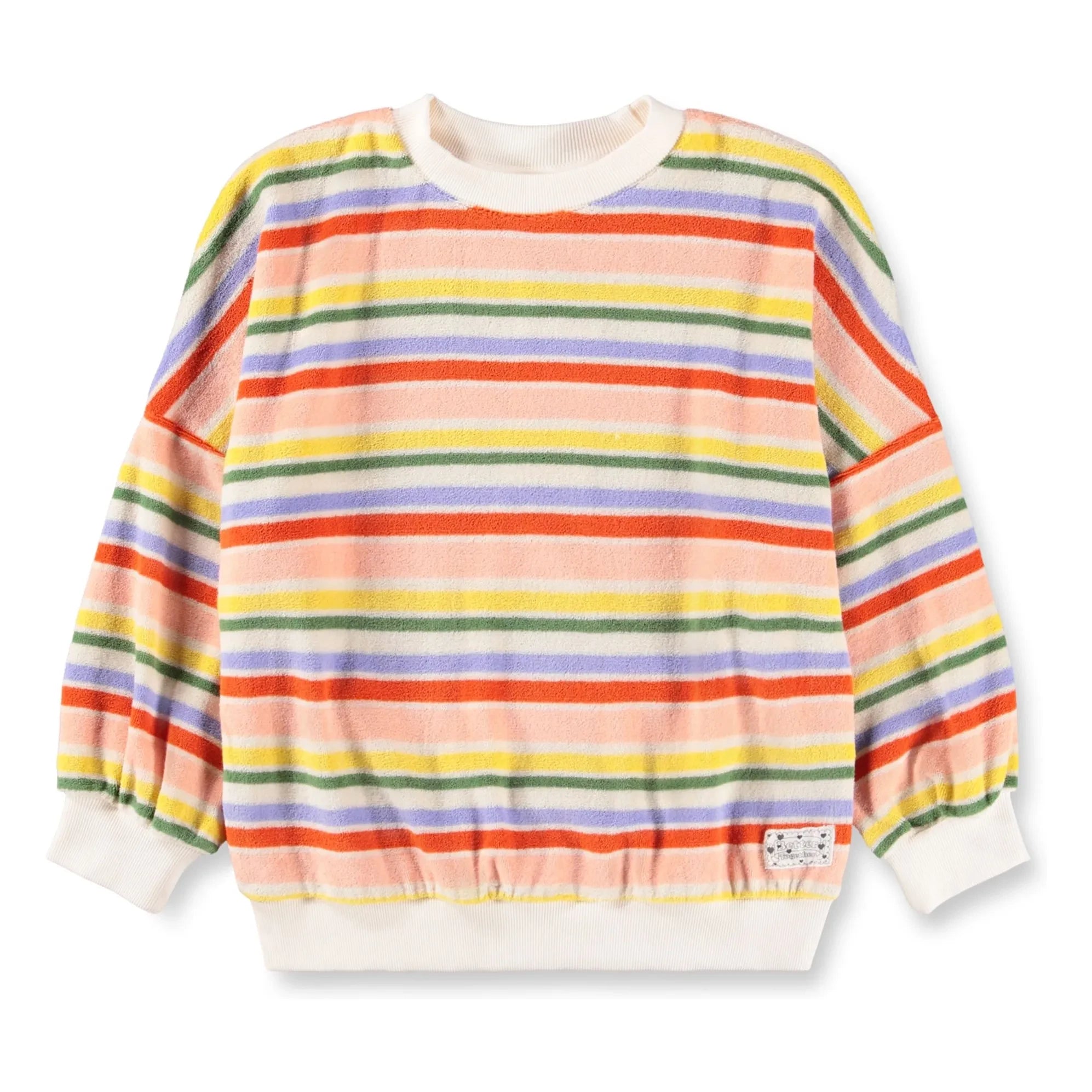 Molo - Marika Gestreiftes Sweatshirt aus Bio-Baumwolle | Orange