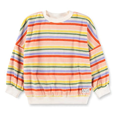 Molo - Marika striped organic cotton sweatshirt | Orange