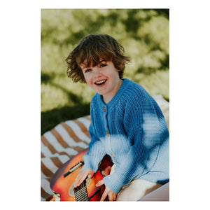 Yuki - Raglan-Cardigan aus Bio-Baumwolle | Blau
