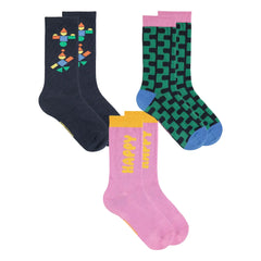 Bobo Choses – Fröhliches Socken-Set aus Bio-Baumwolle, 3er-Pack | Pink