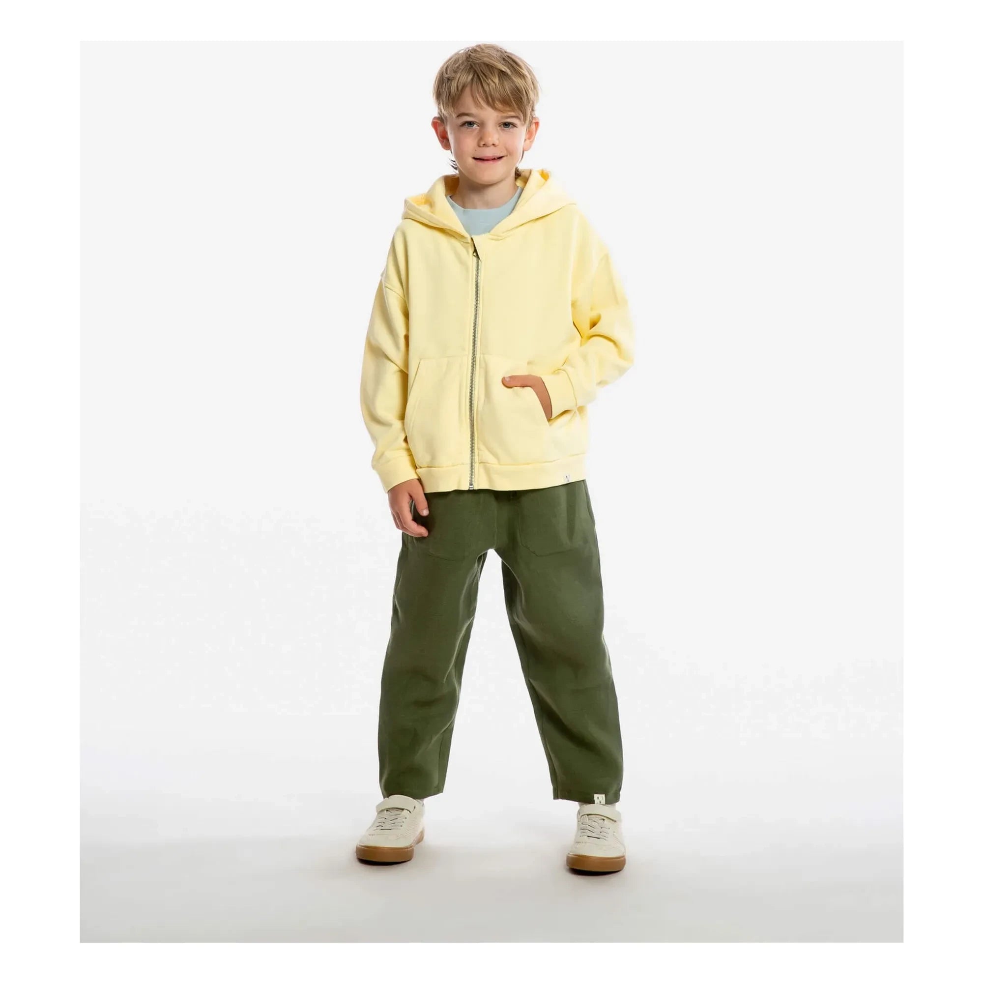 Matona - Kapuzen-Sweatjacke aus Bio-Baumwolle | Blassgelb