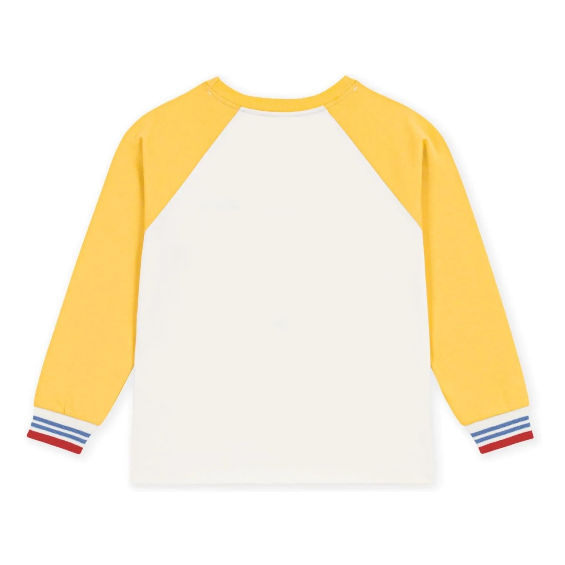 Petit Bateau - Colorblock Bateau yaka organik pamuklu T-shirt | Sarı