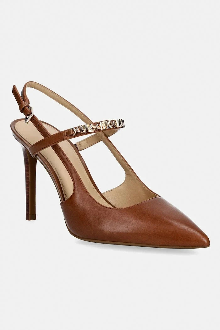 MICHAEL Michael Kors Dina Flex High Sling Pump Deri İnce Topuklu Ayakkabı
