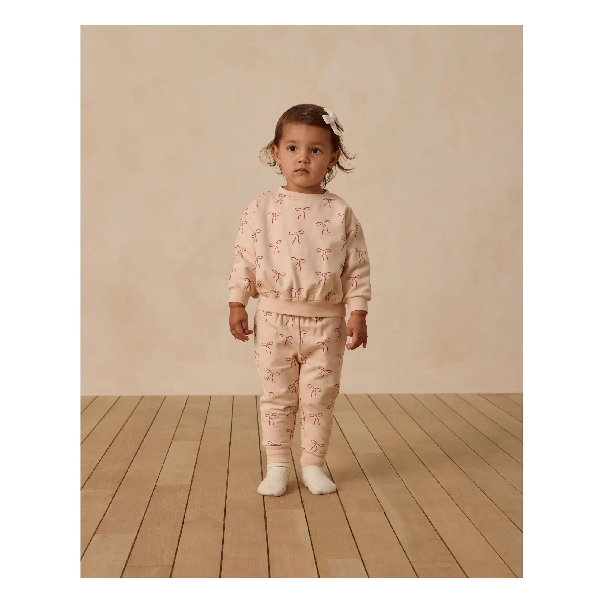 Quincy Mae - Organik Pamuklu Düğümlü Jogger | Mercan